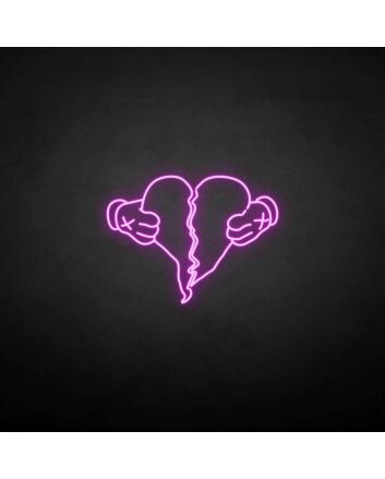 Broken heart&#39; neon sign