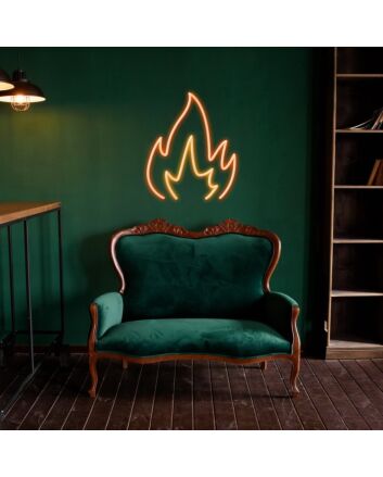 Fire Neon Sign for Dynamic and Energetic Spaces