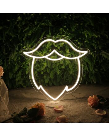 Beard Neon Sign for Stylish and Modern Spaces