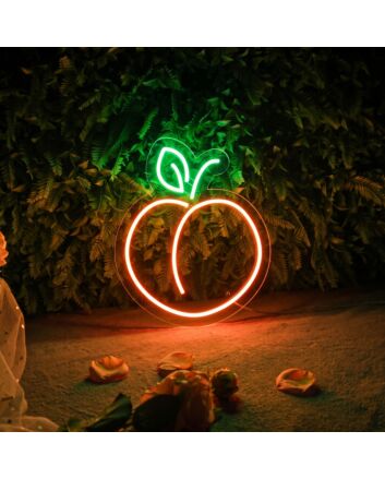 Peach Neon Sign for Fun and Whimsical Decor