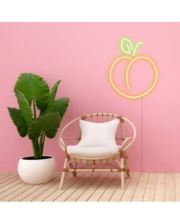 Peach Neon Sign for Fun and Whimsical Decor