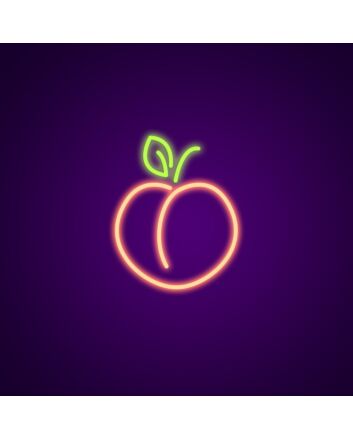Peach Neon Sign for Fun and Whimsical Decor