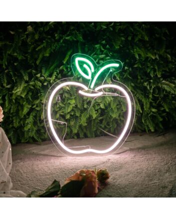 Apple Neon Sign for Nature and Whimsical Decor
