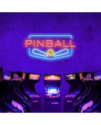 Pinball Neon Sign for Gamers and Entertainment Spaces