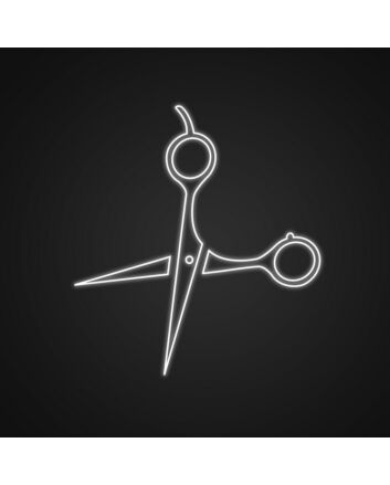 Scissors Neon Sign for Hair Salons and Barber Shops