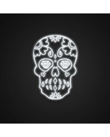 Sugar Skull Neon Sign for Festive and Whimsical Decor