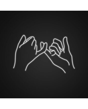 Pinky Promise Neon Sign for Friendship and Positive Spaces