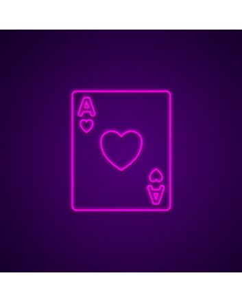 Ace Of Hearts Neon Sign for Romantic and Fun Decor