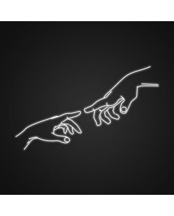 The Creation Of Adam Fingers Neon Sign for Art Lovers and Classic Decor