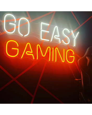 Level Up Your Gaming Space with Go Easy Gaming - Neon Sign