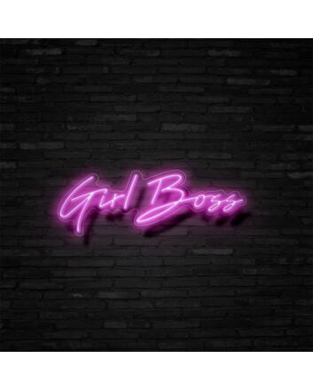 Girl Boss Neon Sign for Empowering and Inspirational Spaces