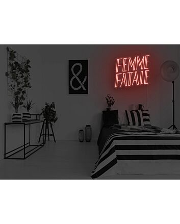 Femme Fatale Neon Sign for Bold and Empowering Spaces