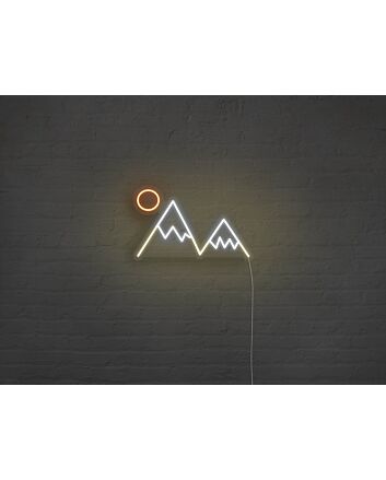 Mountain Peaks Neon Sign for Nature and Adventure Lovers