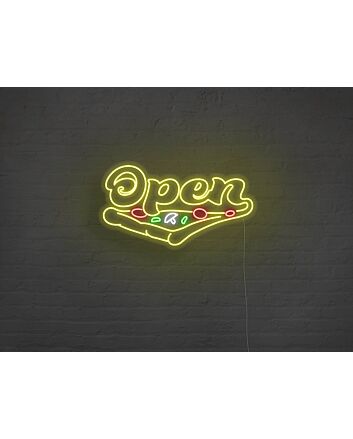 Pizza Version 2 Open Neon Sign for Restaurants