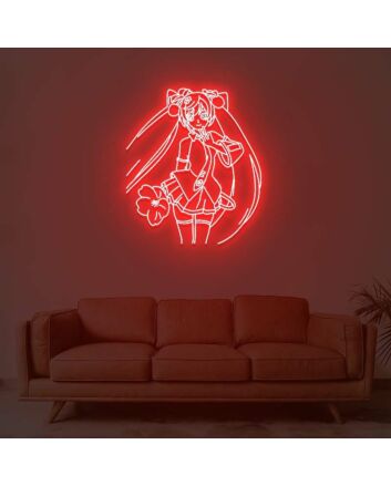 Hatsune Miku 2 Neon Sign for Anime Fans