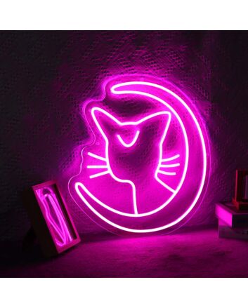 Sailor Moon Luna Neon Sign for Anime Fans