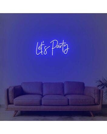 Let&#039;s Party Neon Sign for Celebratory and Fun Spaces