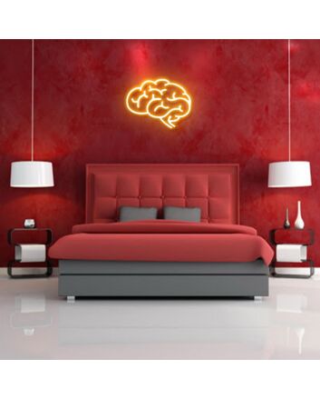 Brain Neon Sign for Intellectual and Unique Decor