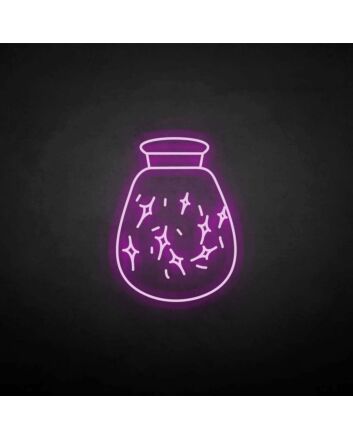 Wishing bottle neon sign