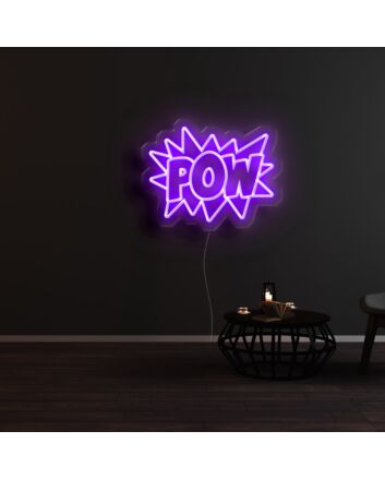 POW Neon Sign for Comic Book Fans