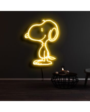 Snoopy Standing Neon Sign for Cartoon Fans