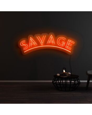 Savage Neon Sign for Bold and Playful Spaces