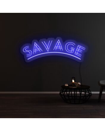 Savage Neon Sign for Bold and Playful Spaces