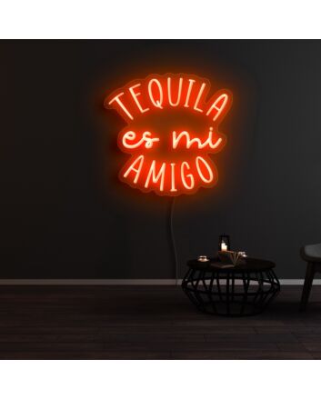 Tequila Es Mi Amigo Neon Sign for Bars and Social Spaces