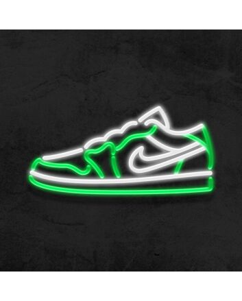 Aj1 Low Green Neon Sign for Sneaker Enthusiasts