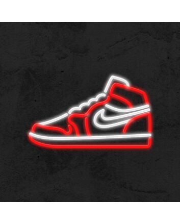 Aj1 Red Retro Shoe Air Jordan 1 Neon Sign for Sneaker Lovers