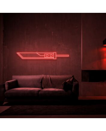 Buster Sword Neon Sign for Game Lovers and Fantasy Fans
