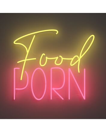 Food Porn Neon Sign MNE11008 for Food Lovers and Dining Areas