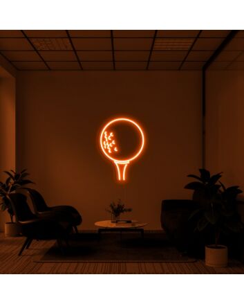 Golf Ball Neon Sign for Sports Lovers and Enthusiasts