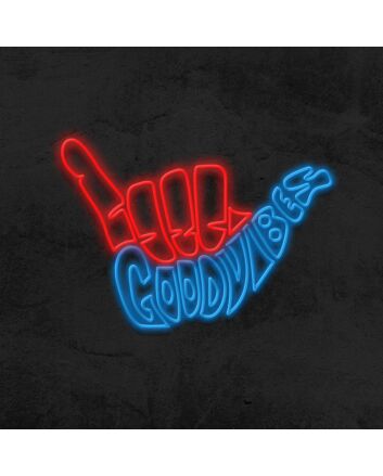 Good Vibes V1 Neon Sign for Positive and Happy Spaces