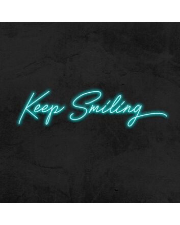 Keep Smiling Neon Sign for Positive and Happy Spaces