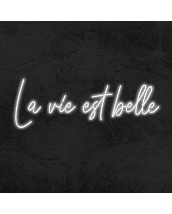 La Vie Est Belle V1 Neon Sign for Positive and Happy Spaces