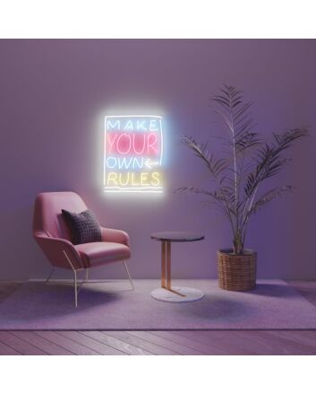 Make Your Own Rules Neon Sign MNE11297 for Bold and Playful Spaces
