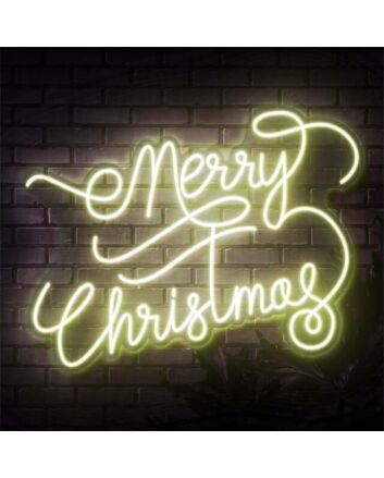 Merry Christmas V2 Neon Sign for Festive and Celebratory Spaces