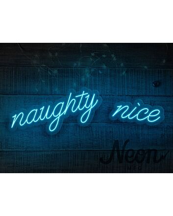 Naughty Nice Neon Sign for Festive and Fun Spaces