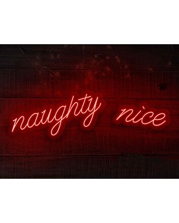 Naughty Nice Neon Sign for Festive and Fun Spaces