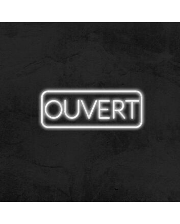 Ouvert Neon Sign for French-speaking Businesses