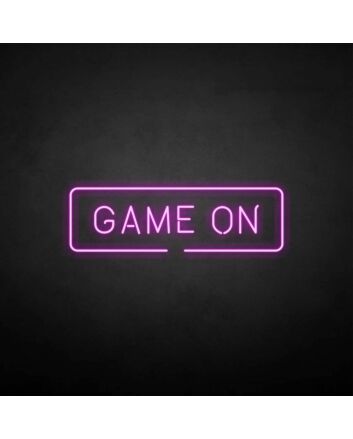 &#39;Play on&#39; neon sign
