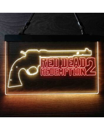 Red Dead Redemption 2 Dual LED Neon Sign for Gaming Fans