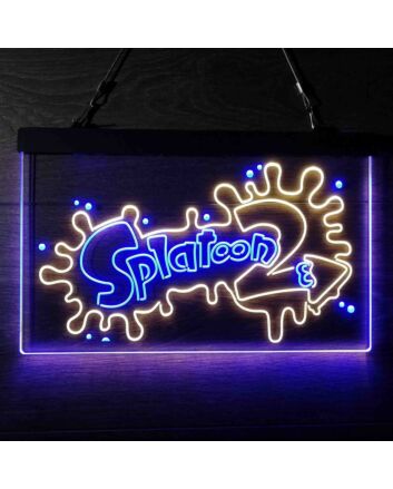 Splatoon 2 Dual LED Neon Sign for Gaming Fans