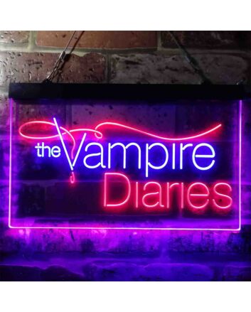 The Vampire Diaries Dual LED Neon Sign for TV Show Fans
