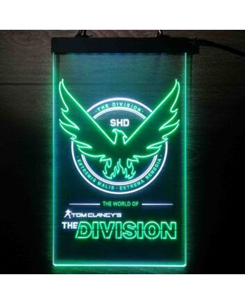 Tom Clancy&#039;s the Division Dual LED Neon Sign for Gaming Fans