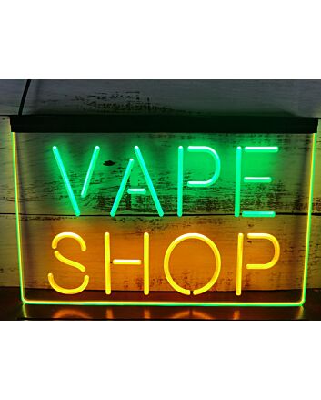 Vape Shop Indoor Display Open Dual LED Neon Sign for Retail Spaces
