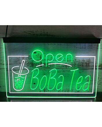 Boba Tea Dual LED Neon Sign for Refreshing and Fun Spaces
