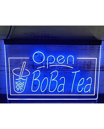 Boba Tea Dual LED Neon Sign for Refreshing and Fun Spaces