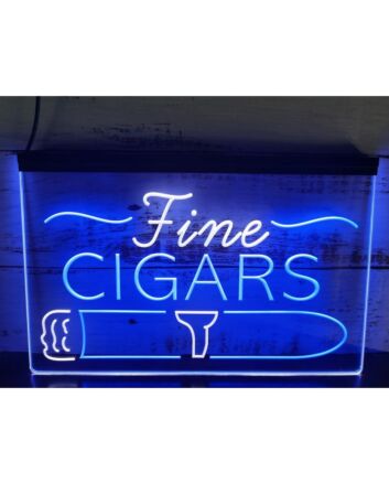 Cigars V2 Dual LED Neon Sign for Retail and Relaxing Spaces
